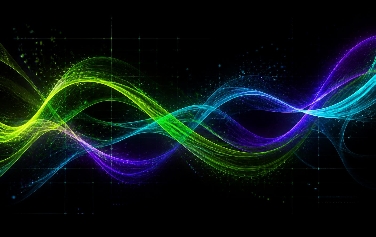 Farbige, fliessende Wellen als Sinnbild für Vibe Coding